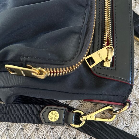 MZ Wallace Black Nylon Crossbody with Red Interior - Picture 4 of 5